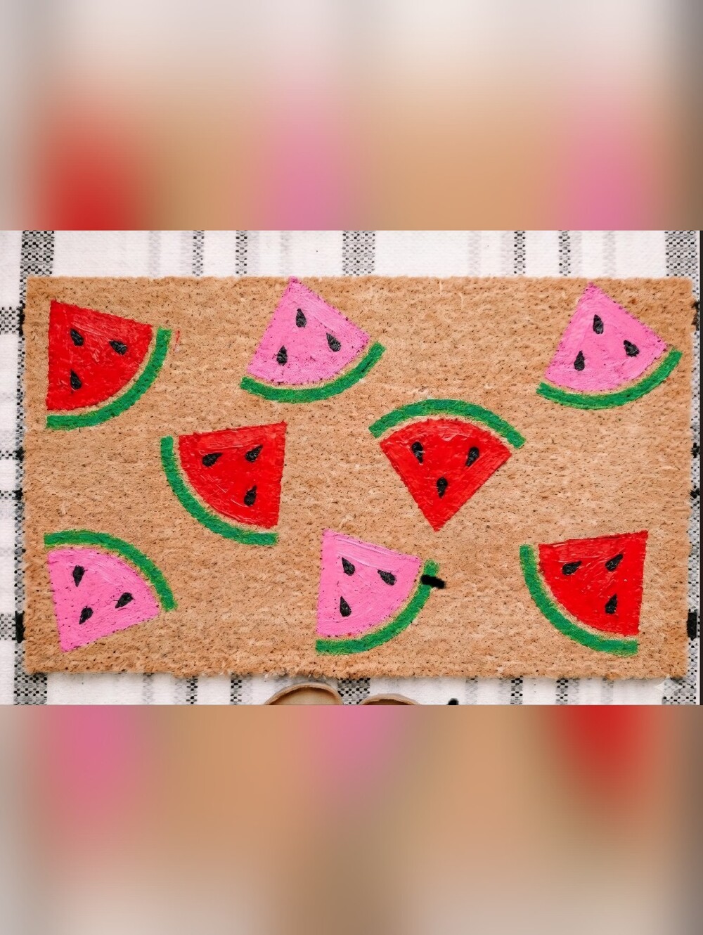Handpainted Watermelon Doormat